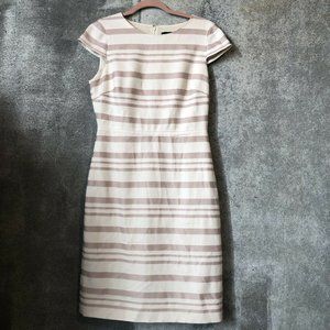 8 J. Crew double stripe cap sleeve dress Mauve Whi